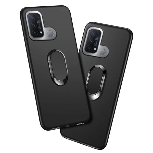 حافظة هاتف Funda OPPO Reno5 A بسعة 6 جيجابايت و128 جيجابايت وشاشة 6.5 بوصة أحمر وأسود وأزرق وبنصر من السيليكون الناعم لهاتف OPPO Reno 5A 5G